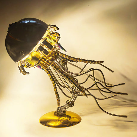 Steampunk Mechanical Jellyfish Metal Model Kit 800+PCS DIY Assembly Industrial Desk Sculpture Art Display VICTMAX