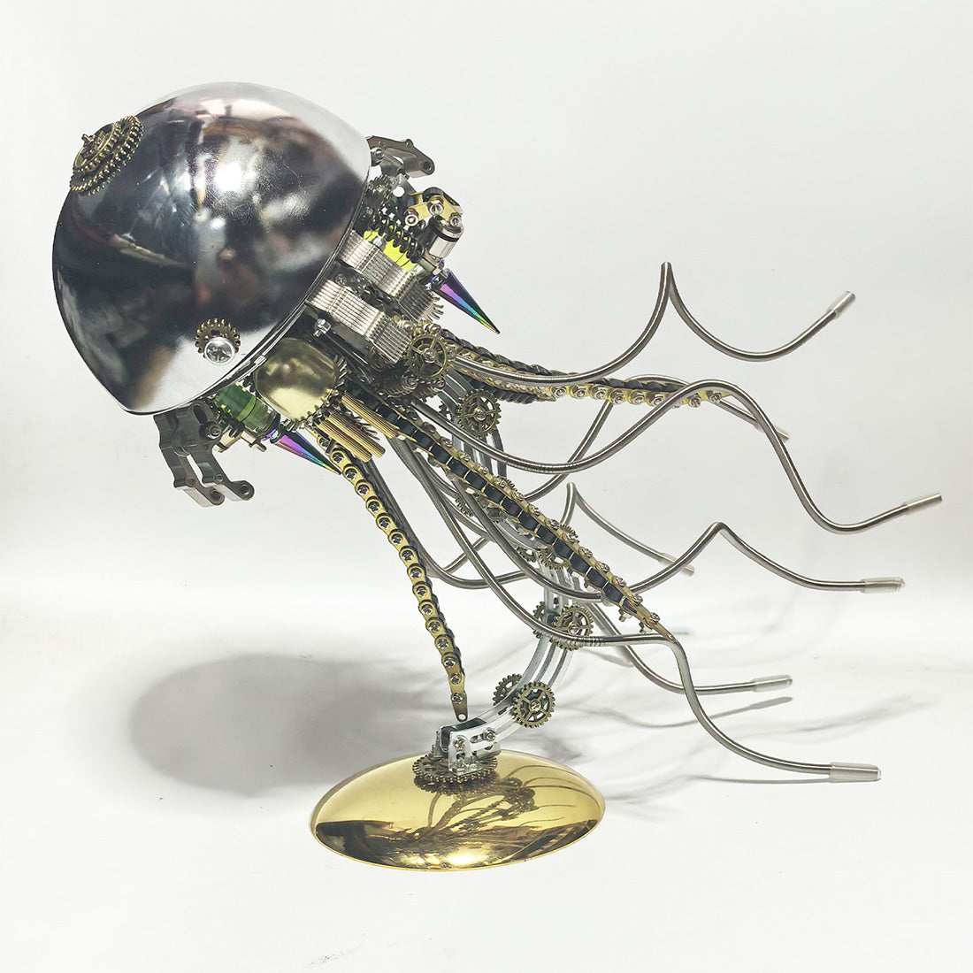 Steampunk Mechanical Jellyfish Metal Model Kit 800+PCS DIY Assembly Industrial Desk Sculpture Art Display VICTMAX