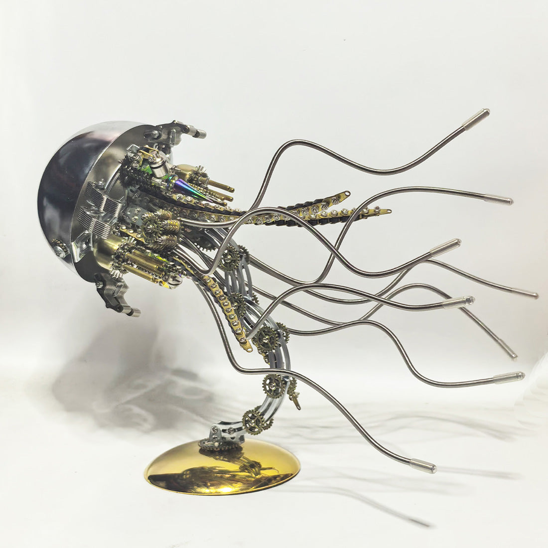 Steampunk Mechanical Jellyfish Metal Model Kit 800+PCS DIY Assembly Industrial Desk Sculpture Art Display VICTMAX