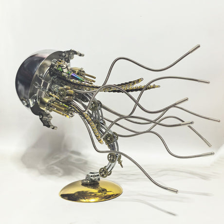 Steampunk Mechanical Jellyfish Metal Model Kit 800+PCS DIY Assembly Industrial Desk Sculpture Art Display VICTMAX