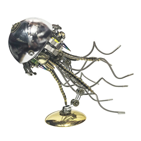 Steampunk Mechanical Jellyfish Metal Model Kit 800+PCS DIY Assembly Industrial Desk Sculpture Art Display VICTMAX