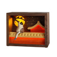Wooden Cat Night Light Dynamic Motion Desk Decor - VICTMAX