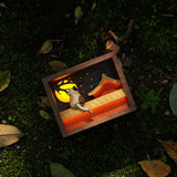 Wooden Cat Night Light Dynamic Motion Desk Decor - VICTMAX