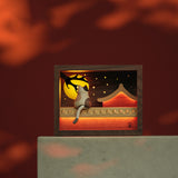 Wooden Cat Night Light Dynamic Motion Desk Decor - VICTMAX