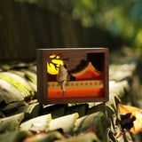 Wooden Cat Night Light Dynamic Motion Desk Decor - VICTMAX