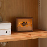 Wooden Ambient Fish Lamp Bionic Marine Biological Dynamic Model, Desktop Relaxation Decor - VICTMAX