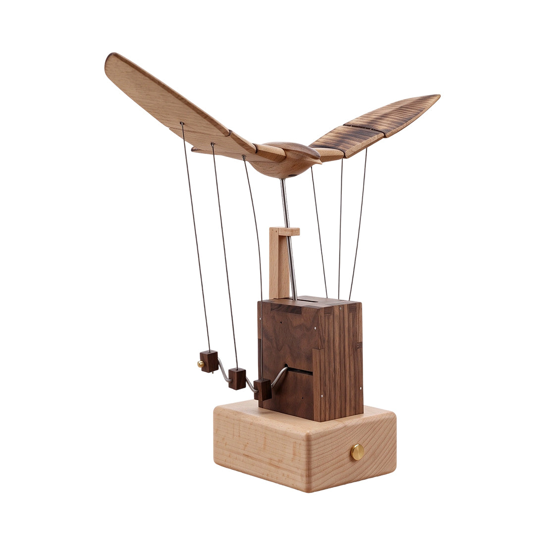 Wooden Bionic Bald Eagle Automaton with Dynamic Flapping Wings - VICTMAX