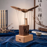 Wooden Bionic Bald Eagle Automaton with Dynamic Flapping Wings - VICTMAX
