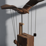 Wooden Bionic Bald Eagle Automaton with Dynamic Flapping Wings - VICTMAX