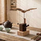 Wooden Bionic Bald Eagle Automaton with Dynamic Flapping Wings - VICTMAX