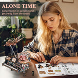 3D Wooden Butterfly Melody Box with Moving Butterfly and Rotating Rose - VICTMAX