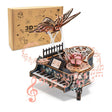 3D Wooden Butterfly Melody Box with Moving Butterfly and Rotating Rose - VICTMAX