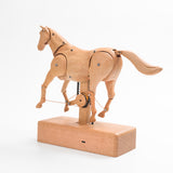 Mechanical Wooden Horse Automaton Model, Handcrafted Wood Dynamic Sculpture - VICTMAX