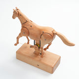 Mechanical Wooden Horse Automaton Model, Handcrafted Wood Dynamic Sculpture - VICTMAX