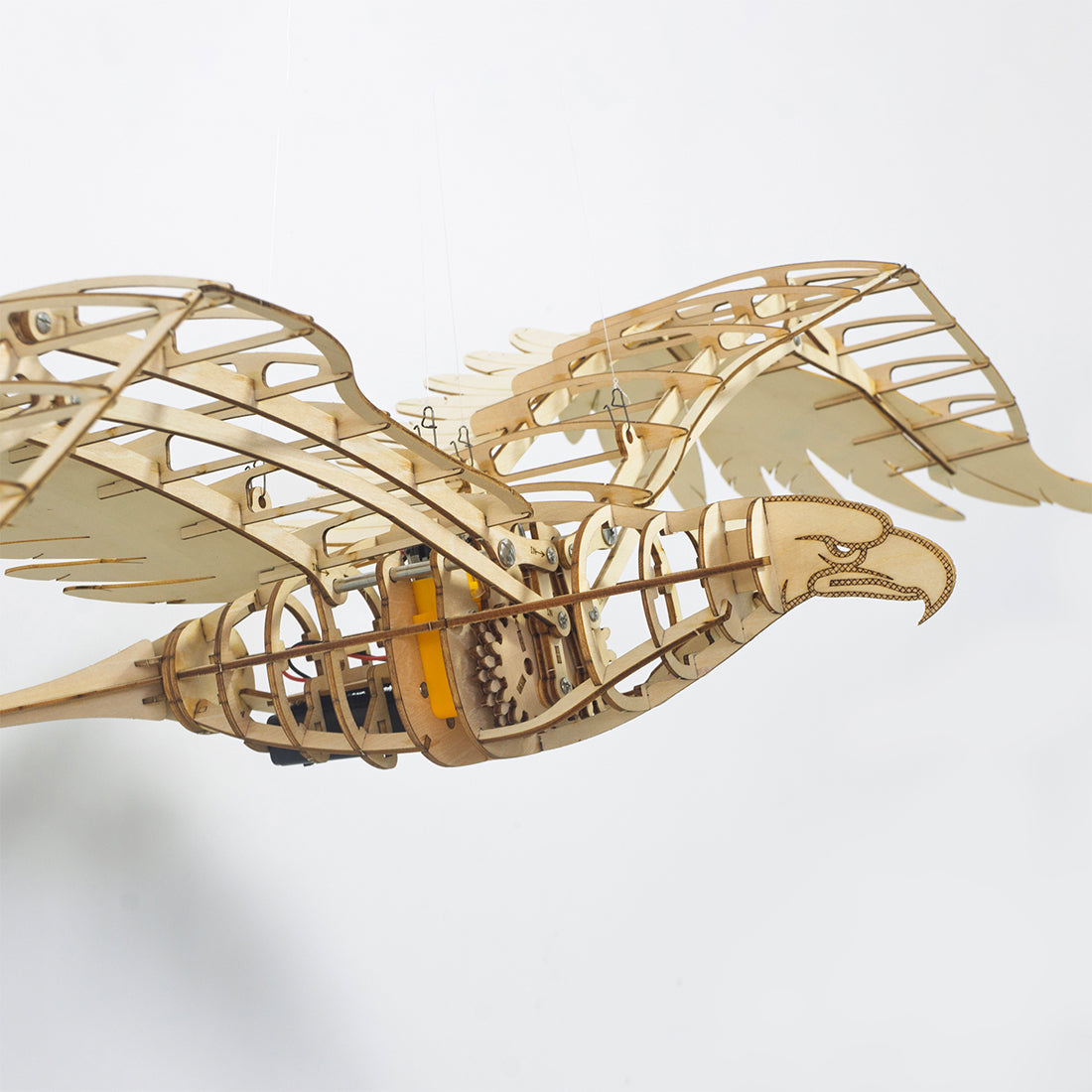 Wooden Mechanical Eagle Model Kit 1138mm Wingspan DIY Assembly Bird - VICTMAX
