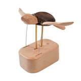 Finished Wooden Sea Turtle Automaton Sculpture with Realistic Flipper Movement and Natural Wood Finish - Victmax