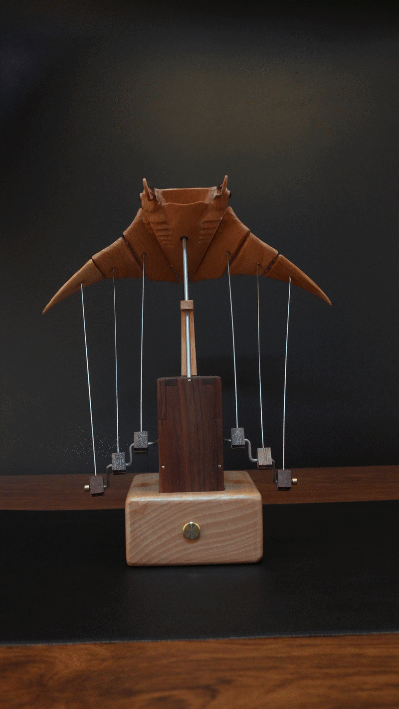 Wooden Bionic Kinetic Art Sculpture for Engineers - VICTMAX