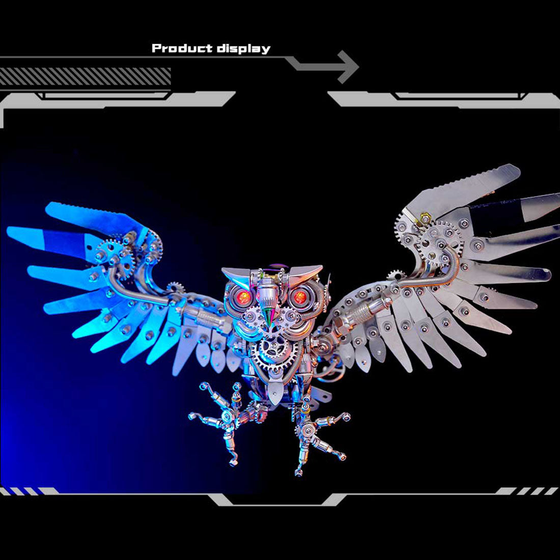 Metal Puzzle Mechanical Nocturnal Owl Animal Assembly Model Kit (700+PCS)