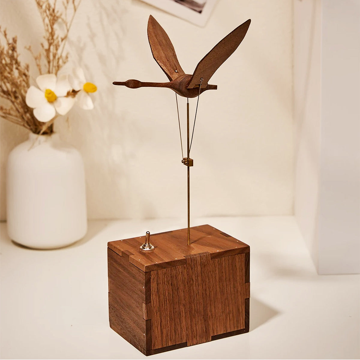 Mechanical Wooden Flying Swan Music Box Bionic Marine Biological Dynamic Model - VICTMAX