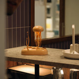 Mechanical Wooden Jellyfish Bionic Marine Biological Dynamic Model, Desktop Relaxation Decor - VICTMAX