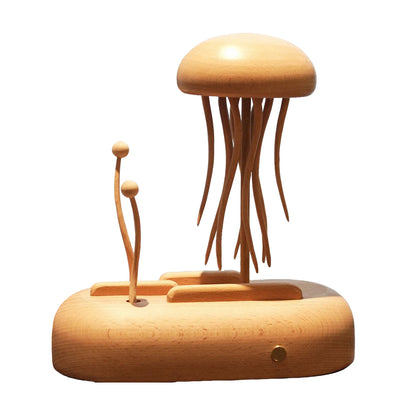 Mechanical Wooden Jellyfish Dynamic Motion Desk Decor - VICTMAX