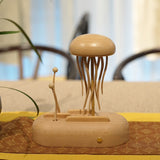 Mechanical Wooden Jellyfish Dynamic Motion Desk Decor - VICTMAX