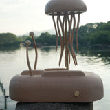 Mechanical Wooden Jellyfish Dynamic Motion Desk Decor - VICTMAX