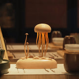 Mechanical Wooden Jellyfish Bionic Marine Biological Dynamic Model, Desktop Relaxation Decor - VICTMAX