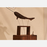 Mechanical Wooden Whale Bionic Marine Biological Dynamic Model, Desktop Relaxation Decor - VICTMAX