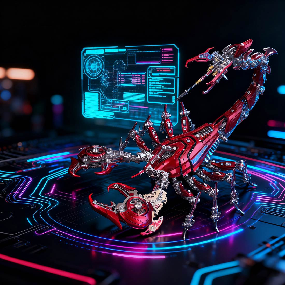 metal puzzle mechanical scorpion articulated diy assembly model - victmax