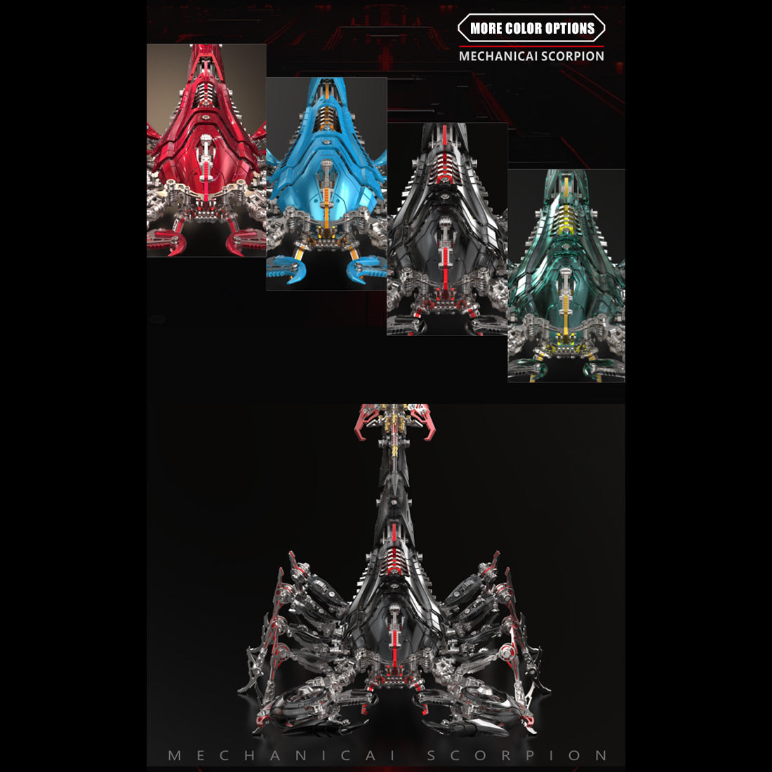 metal puzzle mechanical scorpion articulated diy assembly model - victmax