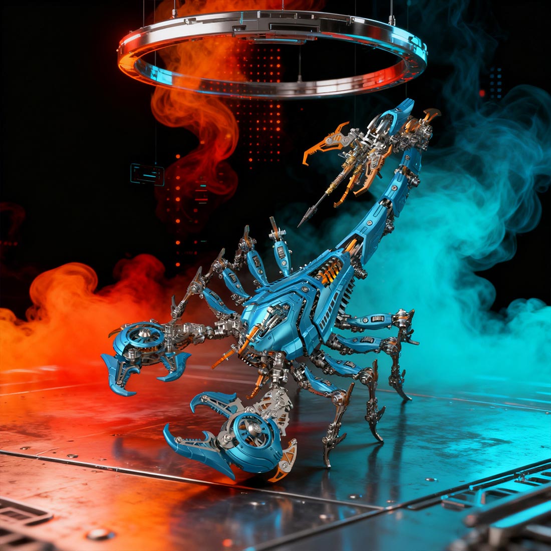 metal puzzle mechanical scorpion articulated diy assembly model - victmax