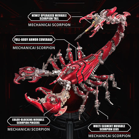 metal puzzle mechanical scorpion articulated diy assembly model - victmax
