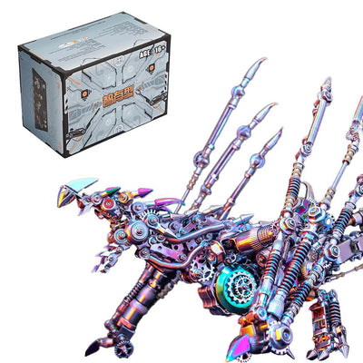 3D metal intelligential dragon model kit LED mechanical dragon sculpture display - VICTMAX