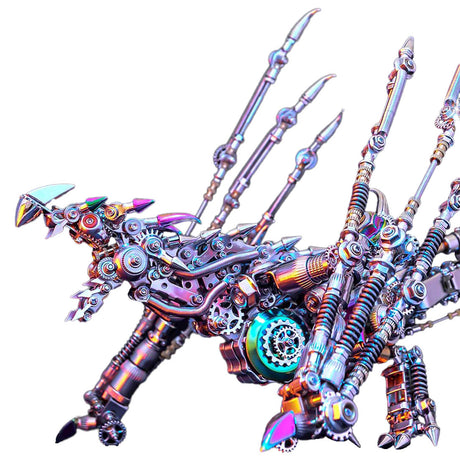3D metal intelligential dragon model kit LED mechanical dragon sculpture display - VICTMAX