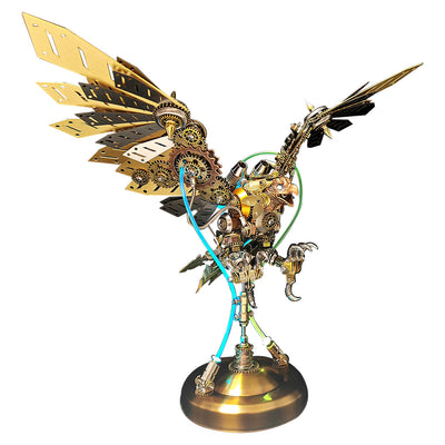 3d metal mechanical eagle model kit led display sculpture - VICTMAX