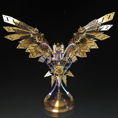 3d metal mechanical eagle model kit led display sculpture - VICTMAX