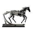 solar powered mechanical horse metal automaton model industrial desk display - victmax