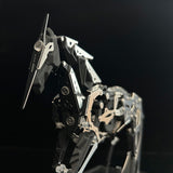 solar powered mechanical horse metal automaton model industrial desk display - victmax