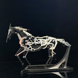 solar powered mechanical horse metal automaton model industrial desk display - victmax