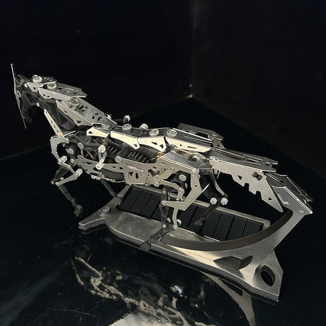 solar powered mechanical horse metal automaton model industrial desk display - victmax