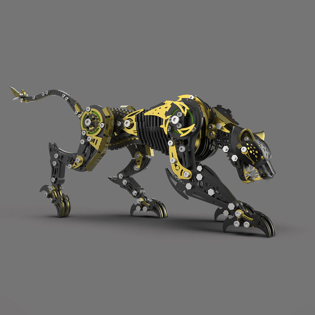 3D full metal mechanical leopard model kit collectible desk display - VICTMAX