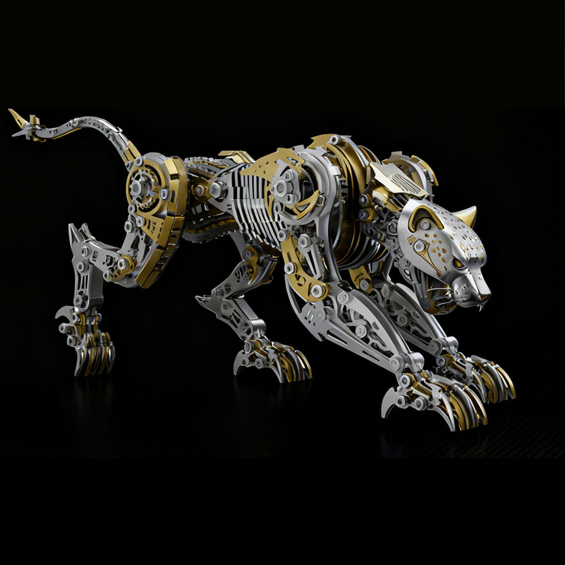3D full metal mechanical leopard model kit collectible desk display - VICTMAX