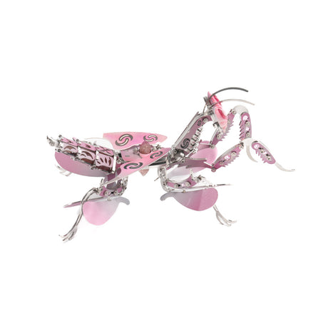 3D metal orchid mantis model kit mechanical insect display sculpture - VICTMAX