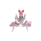 3D metal orchid mantis model kit mechanical insect display sculpture - VICTMAX