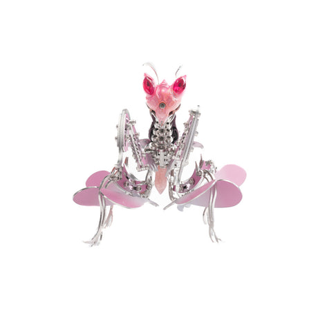 3D metal orchid mantis model kit mechanical insect display sculpture - VICTMAX