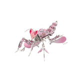 3D metal orchid mantis model kit mechanical insect display sculpture - VICTMAX