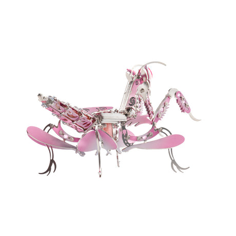 3D metal orchid mantis model kit mechanical insect display sculpture - VICTMAX
