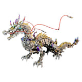 3D metal punk mechanical dragon model kit 2030+PCS fantasy creature assembly sculpture display - VICTMAX