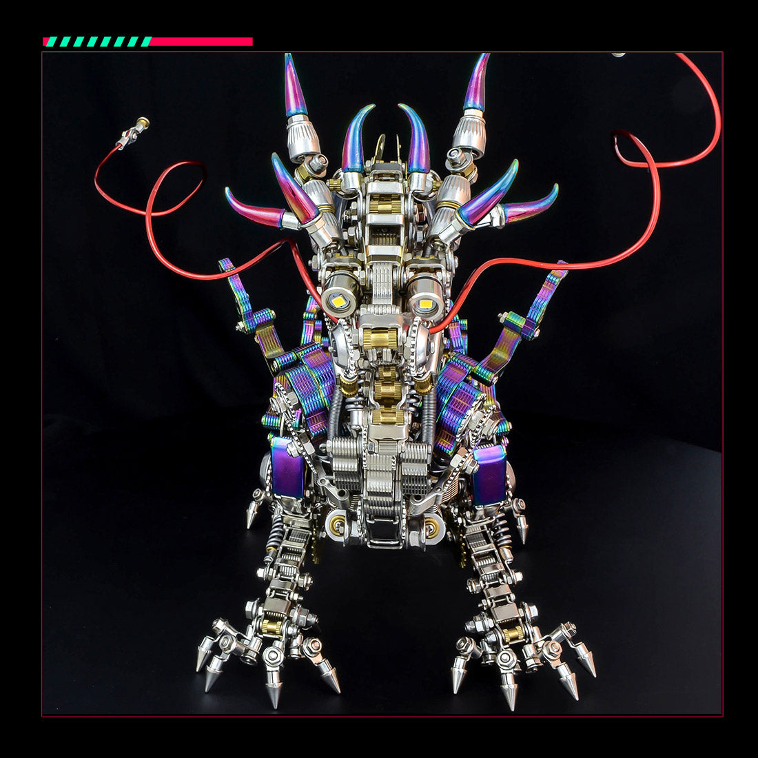 3D metal punk mechanical dragon model kit 2030+PCS fantasy creature assembly sculpture display - VICTMAX